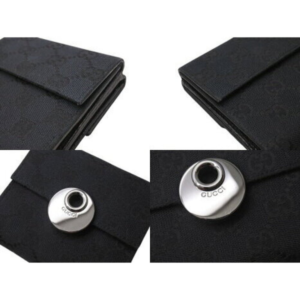 Gucci Eclipse Black Double Hook Bifold Wallet Gg … - image 7